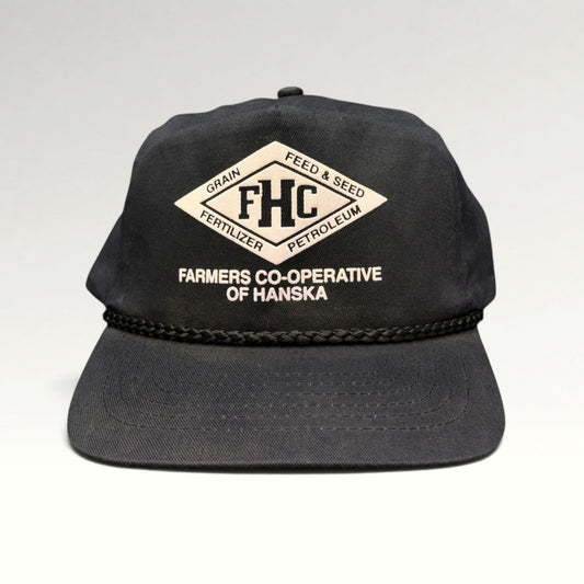 Farmers Co-operative of Hanska Vintage 1990s Rope Front Snapback Hat photo 1
