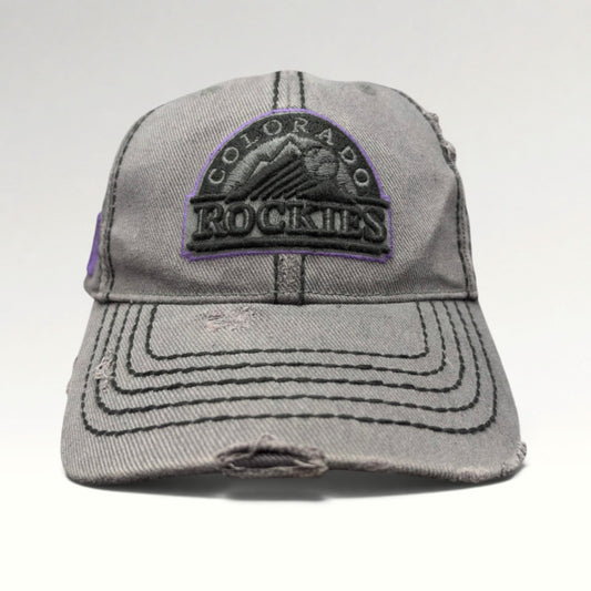 Colorado Rockies '47 Twins Modern Distressed Strapback Hat photo 1