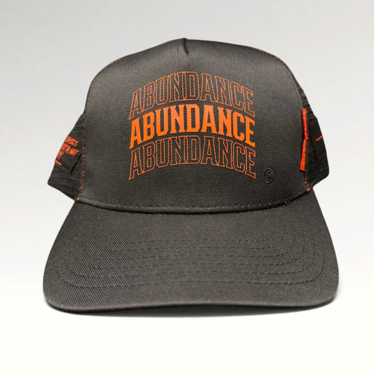Dungeon Forward Words to Live By Abundance x Stealth Black Trucker Hat, photo 1