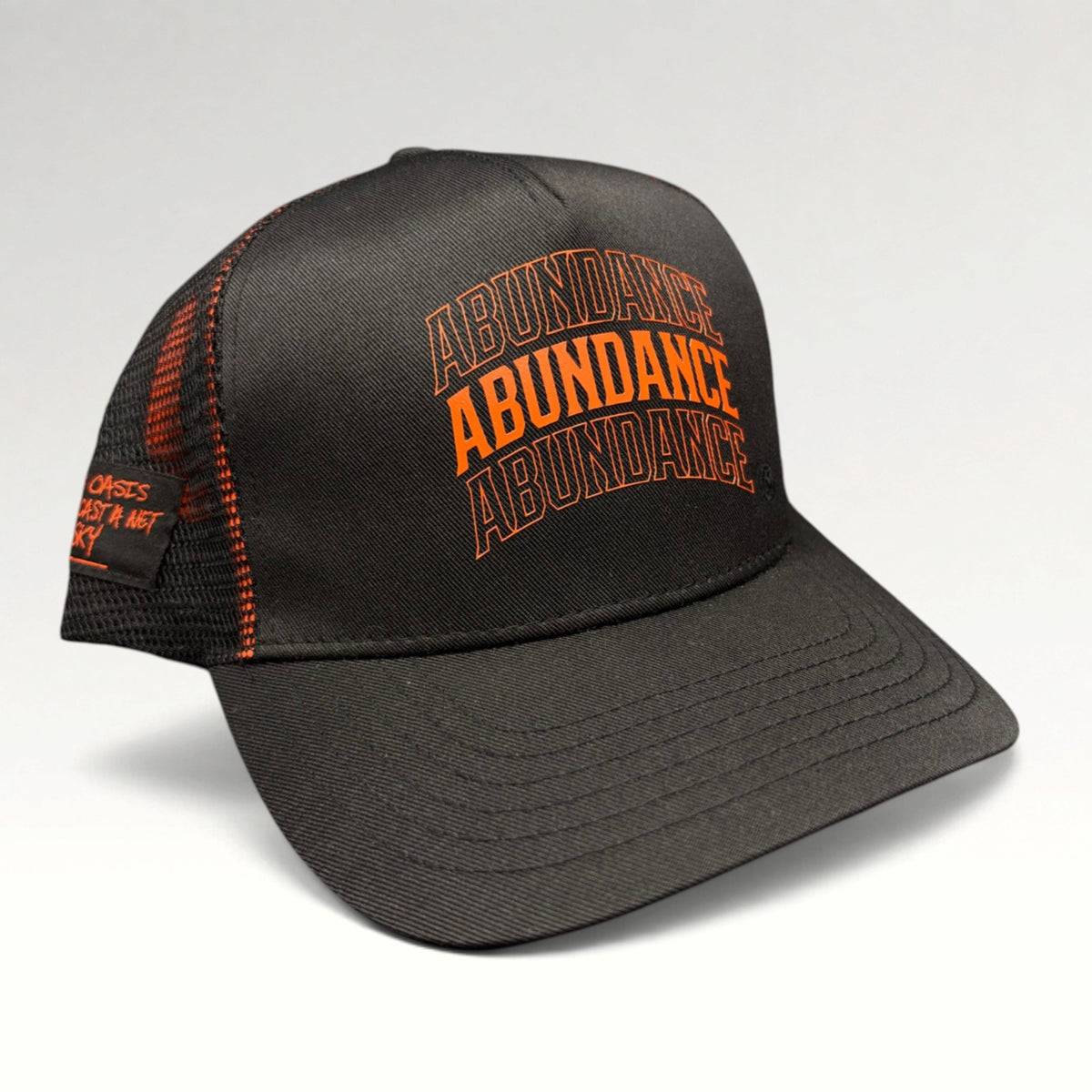 Dungeon Forward Words to Live By Abundance x Stealth Black Trucker Hat, photo 2