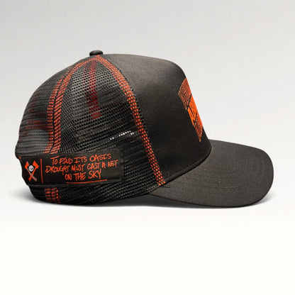 Dungeon Forward Words to Live By Abundance x Stealth Black Trucker Hat, photo 5