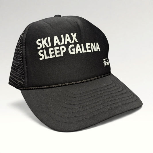 Ski Ajax Sleep Galena Frias 2000s Rope Trucker Hat photo 2
