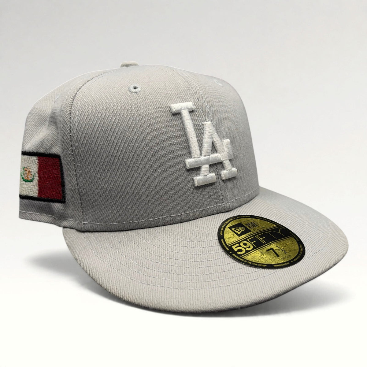 Los Angeles Dodgers Mexican Flag New Era 59FIFTY Fitted Hat Size 7 1/2 photo 2