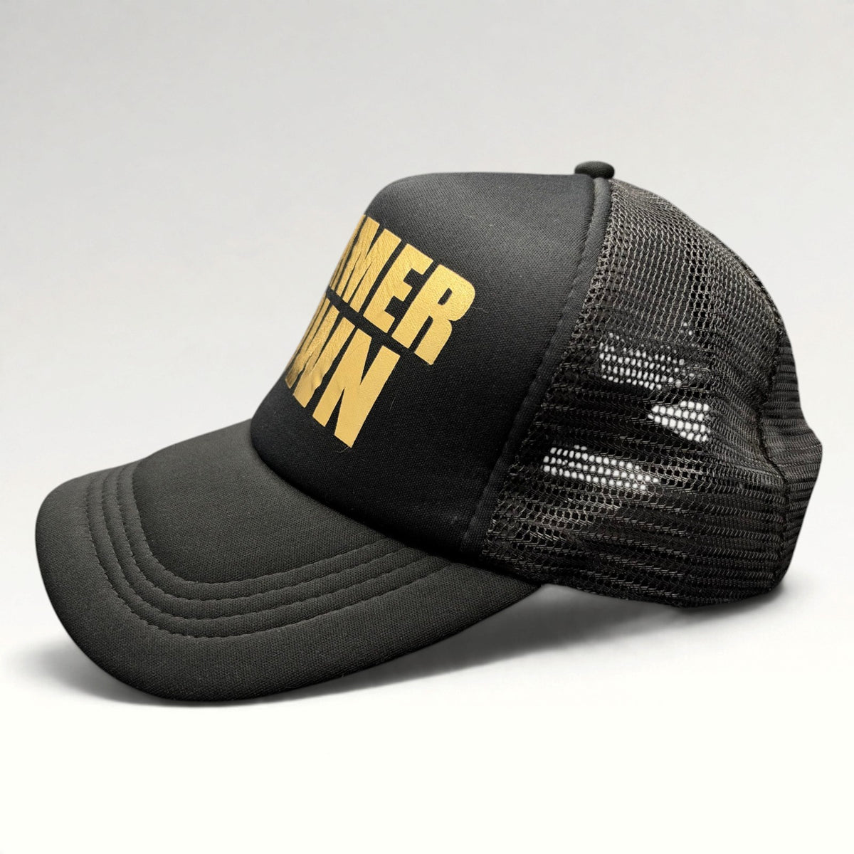 Hammer Down Gold Graphic Trucker Snapback Hat photo 4
