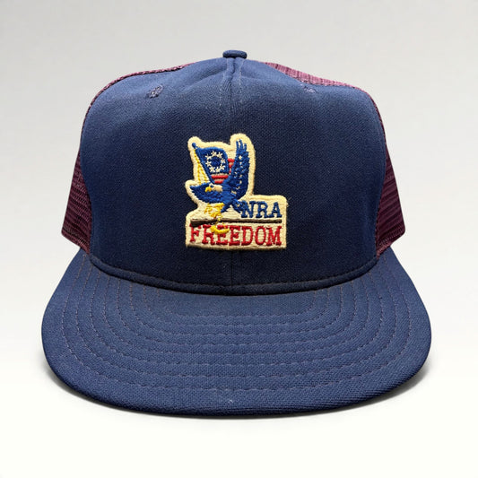 NRA Freedom Eagle 1980s Trucker Snapback Hat photo 1