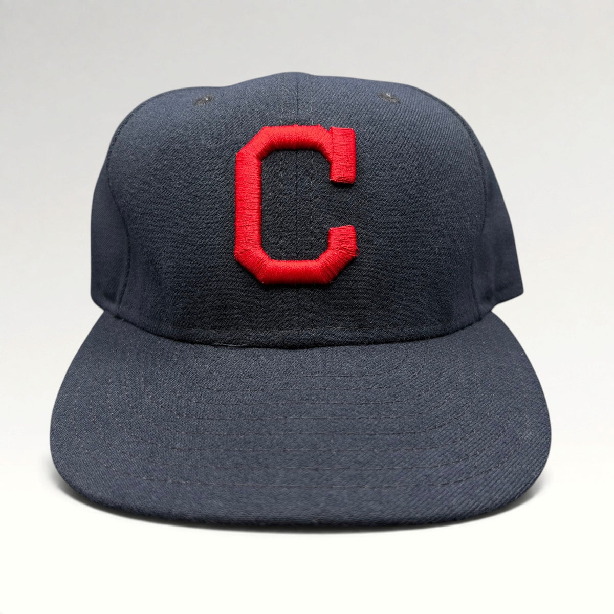 Cleveland Indians Block C New Era 59FIFTY Fitted Hat Size 7 1/8 front