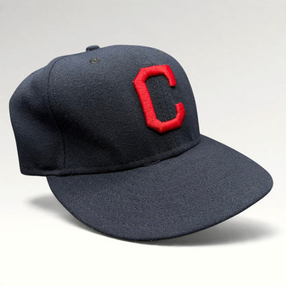 Cleveland Indians Block C New Era 59FIFTY Fitted Hat Size 7 1/8 photo 2