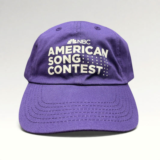 American Song Contest NBC Purple Strapback Hat front