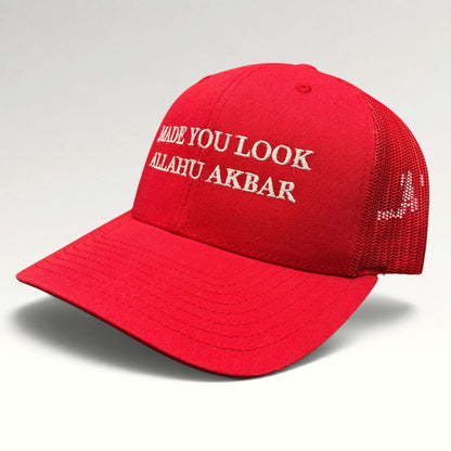 Made You Look Allahu Akbar Yupoong Snapback Trucker Hat photo 3