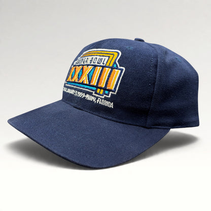 Super Bowl XXXIII Miami 1999 Logo 7 Snapback Hat