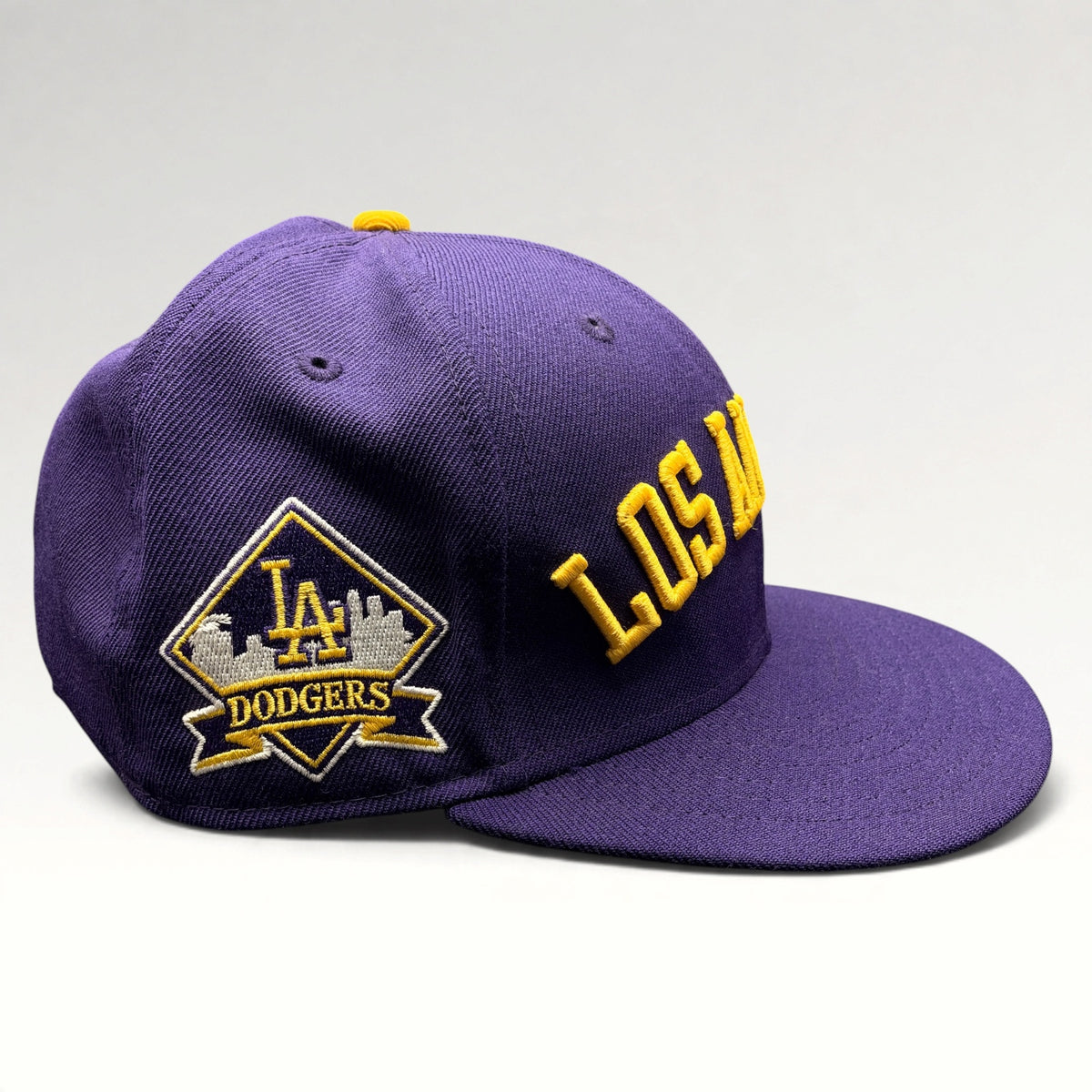 Los Angeles Dodgers Purple Gold New Era 59FIFTY Fitted Hat 7 3/8, photo 5