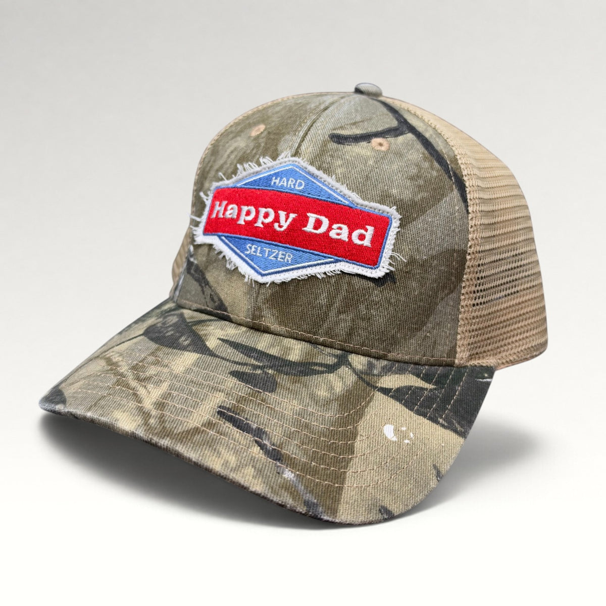 Happy Dad Hard Seltzer Camo Snapback Trucker Hat, photo 3