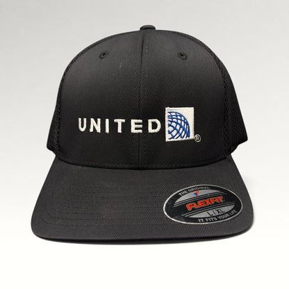 United Airlines Flexfit Stretch-Fit Trucker Hat Size L–XL view 1
