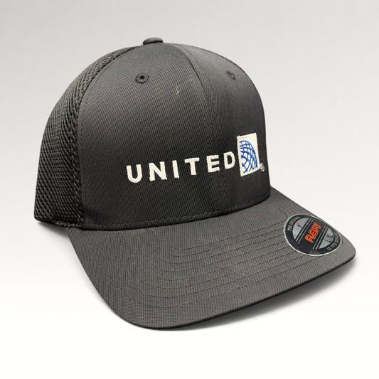 United Airlines Flexfit Stretch-Fit Trucker Hat Size L–XL view 2