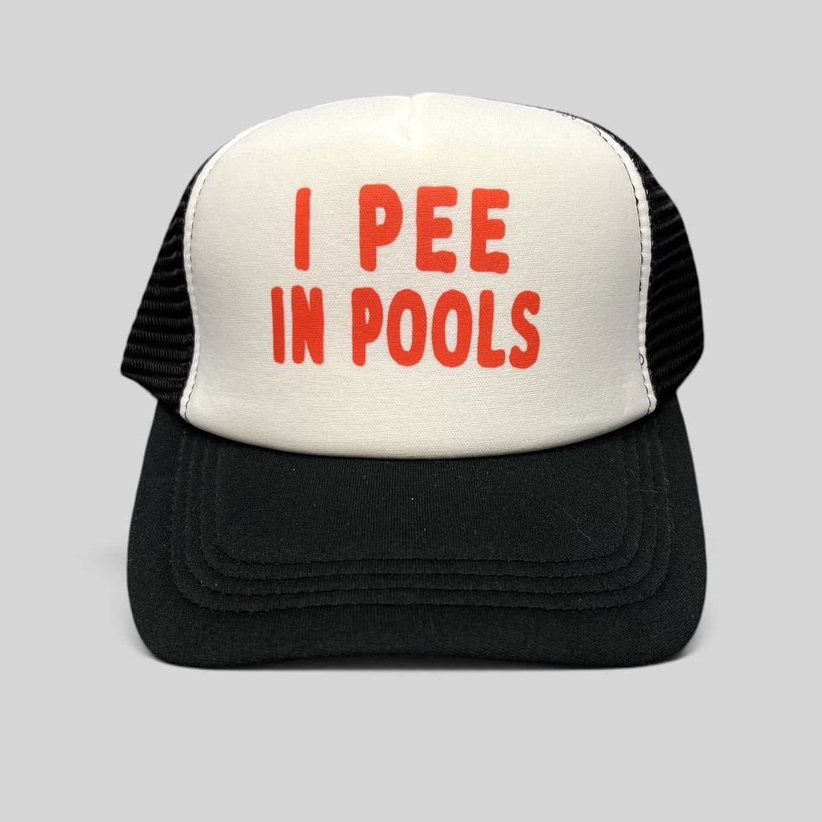 I Pee In Pools Funny Trucker Snapback Hat Novelty Humor Cap