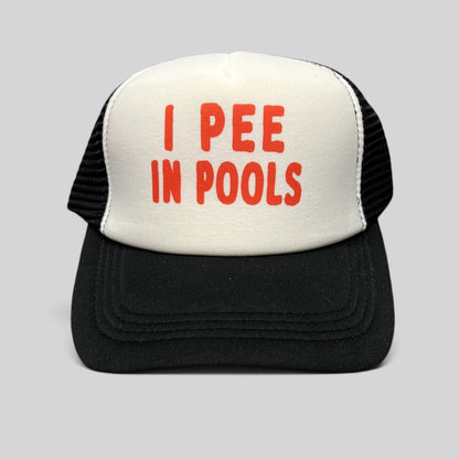 I Pee In Pools Funny Trucker Snapback Hat Novelty Humor Cap