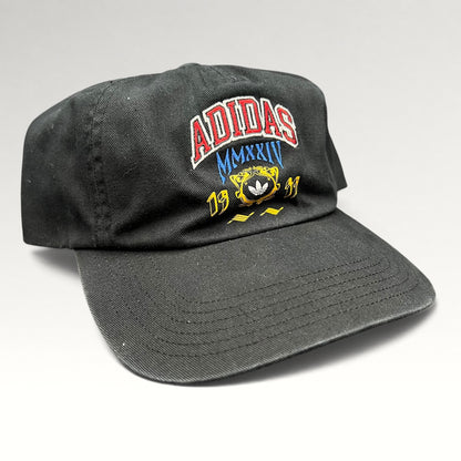 Front angled view of multicolor Adidas embroidery