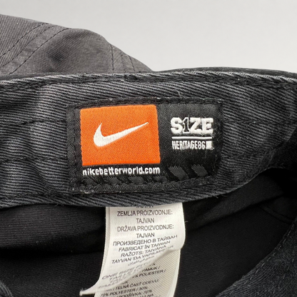 Nike Heritage 86 Black Strapback Hat Mini Swoosh