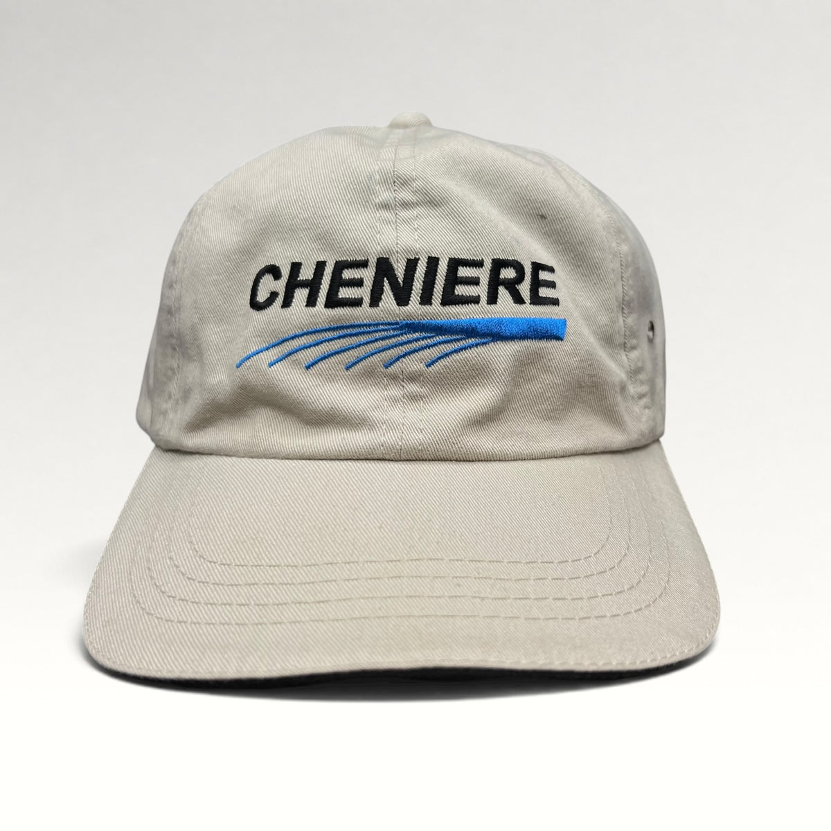 Front view of Cheniere Energy strapback golf hat