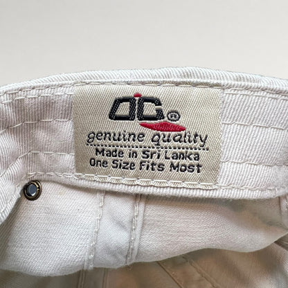 OC Outdoor Cap label showing made in Sri Lanka and one size fits most