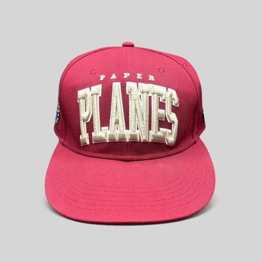 Paper Planes “PLANES” Burgundy Fitted Hat 7 1/2 Streetwear Roc Nation Cap