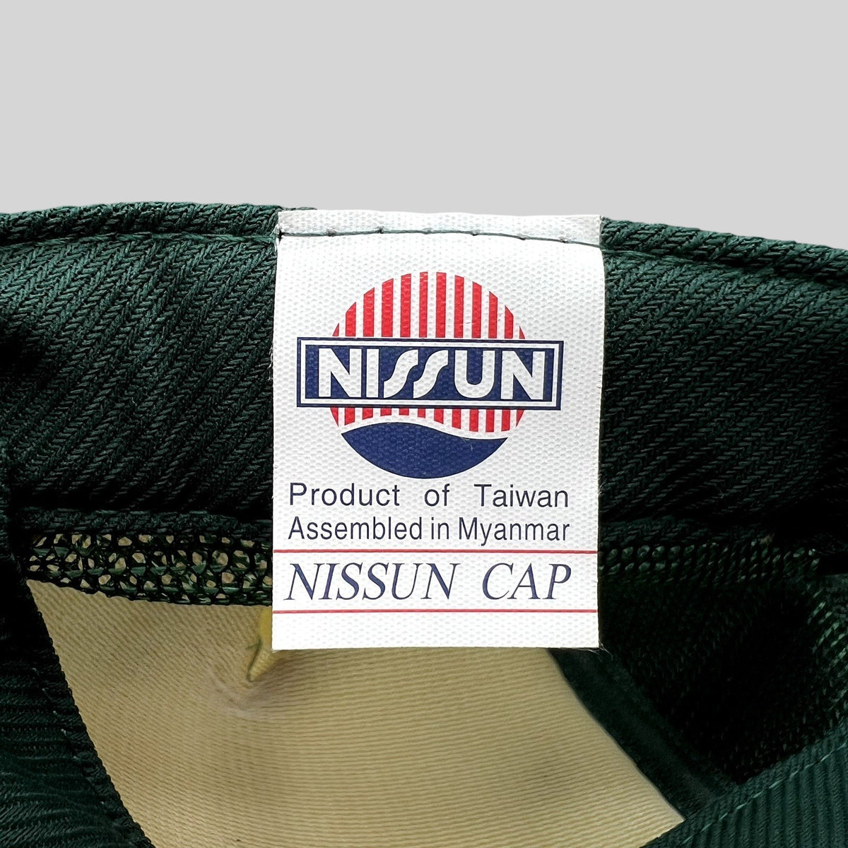 Vintage Large Lemonade Mesh Trucker Snapback Hat Green Nissun Cap USA