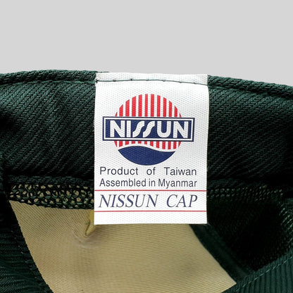 Vintage Large Lemonade Mesh Trucker Snapback Hat Green Nissun Cap USA