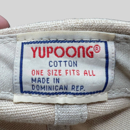 Vintage DEA Strapback Hat Yupoong Cotton Two Tone Blue Tan Cap