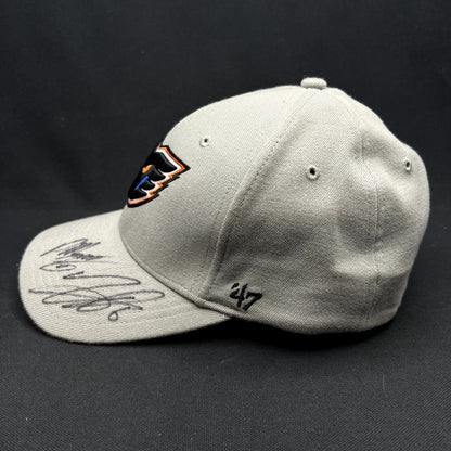 Lehigh Valley Phantoms Signed 47 Brand Stretch Fit Hockey Hat Gray