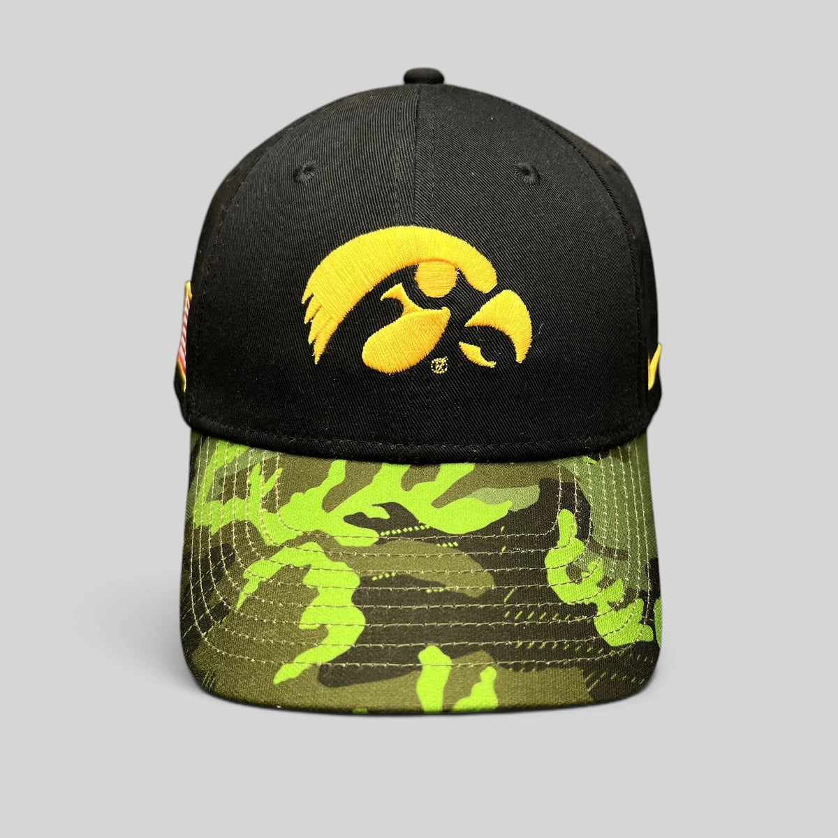 Nike Iowa Hawkeyes Camo Bill Strapback Hat Legacy91 Black