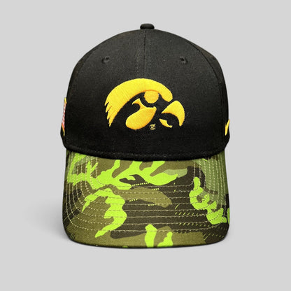 Nike Iowa Hawkeyes Camo Bill Strapback Hat Legacy91 Black