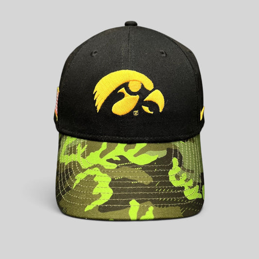 Nike Iowa Hawkeyes Camo Bill Strapback Hat Legacy91 Black
