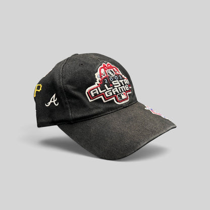 Raree Finds black cotton twill 2003 MLB All-Star Game Chicago adjustable hat with multi-team embroidered logos
