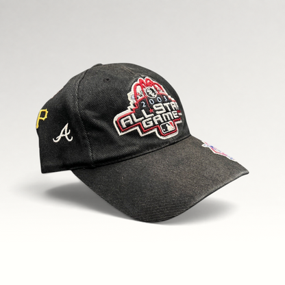 Raree Finds black cotton twill 2003 MLB All-Star Game Chicago adjustable hat with multi-team embroidered logos