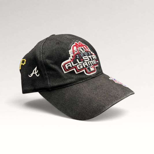 Raree Finds black cotton twill 2003 MLB All-Star Game Chicago adjustable hat with multi-team embroidered logos