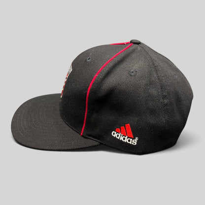 Raree Finds vintage Adidas DC United MLS snapback hat in black with red piping and embroidered side logo