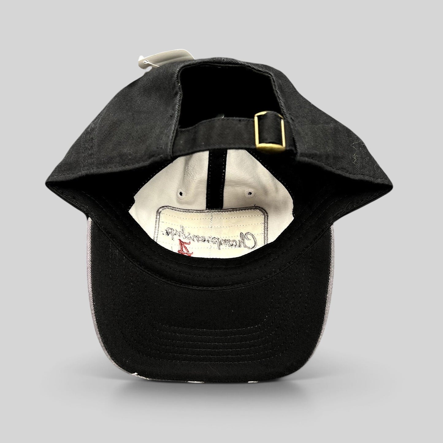 Raree Finds Alabama Crimson Tide 2013 BCS National Championship hat back view with adjustable brass strapback buckle