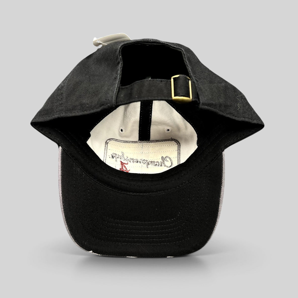 Raree Finds Alabama Crimson Tide 2013 BCS National Championship hat back view with adjustable brass strapback buckle