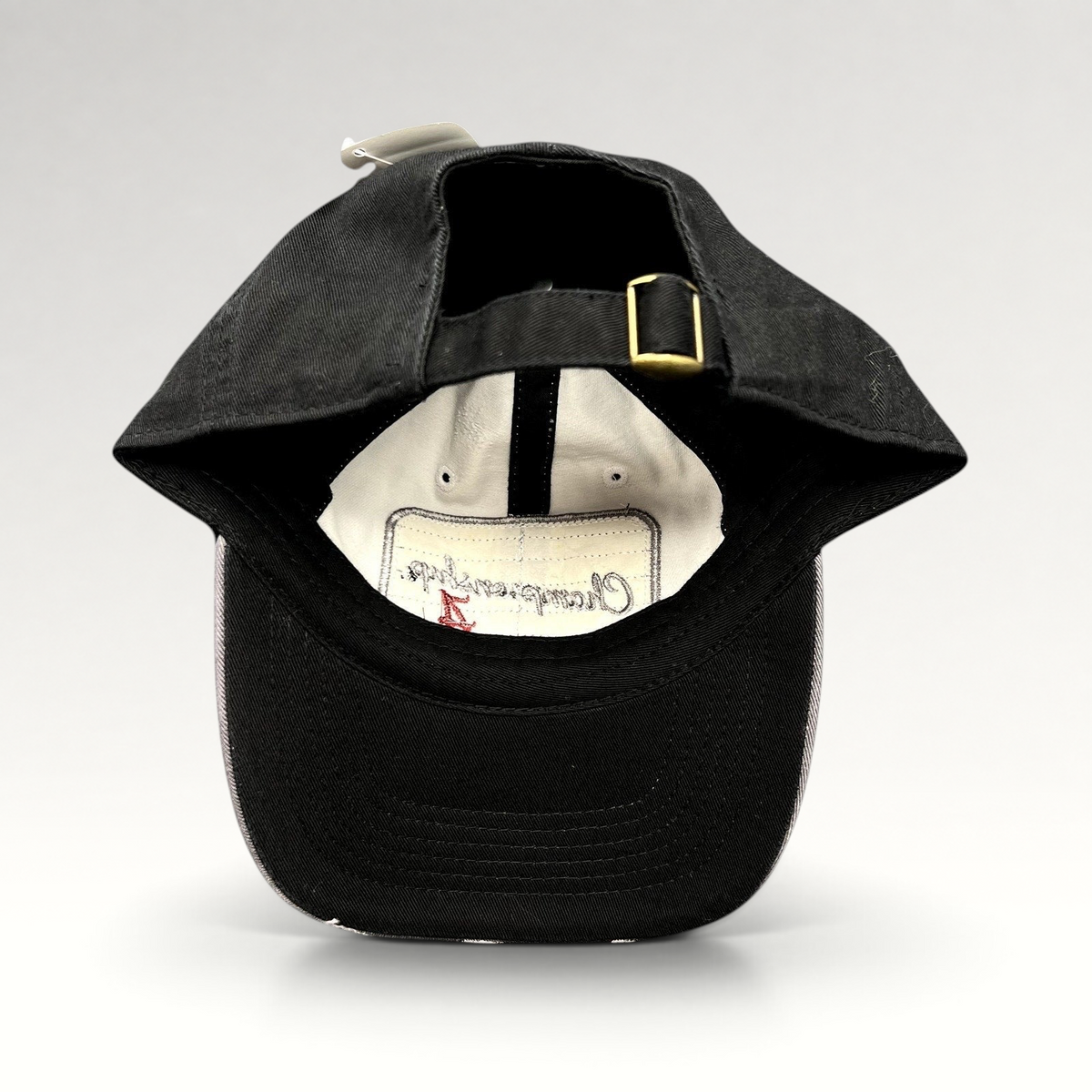 Raree Finds Alabama Crimson Tide 2013 BCS National Championship hat back view with adjustable brass strapback buckle