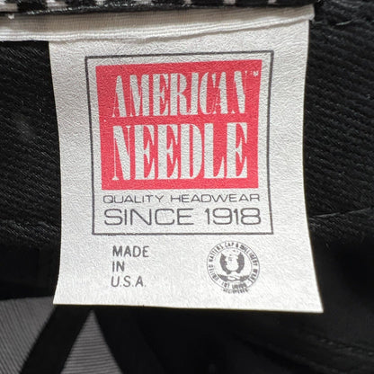 Raree Finds vintage American Needle hat interior tag showing Made in USA branding and quality headwear logo