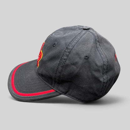 Raree Finds black Arizona Iced Tea strapback hat with red AZ logo embroidery and red brim piping
