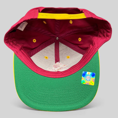 Raree Finds vintage Arizona State Sun Devils snapback interior showing green undervisor, yellow snap, and NCAA tag