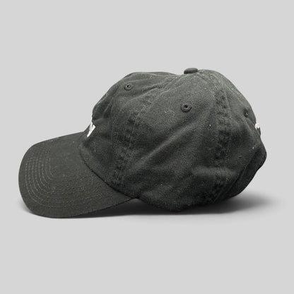 Raree Finds black cotton Aspen 2017 anniversary strapback hat with white #fifty embroidery in a low-profile fit.
