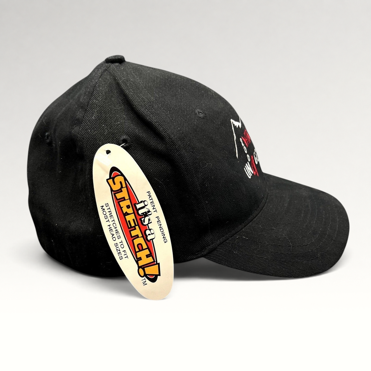 Raree Finds black 2004 Aspen Wintersköl stretch-fit cap with embroidered mountain logo and Ink! Coffee branding