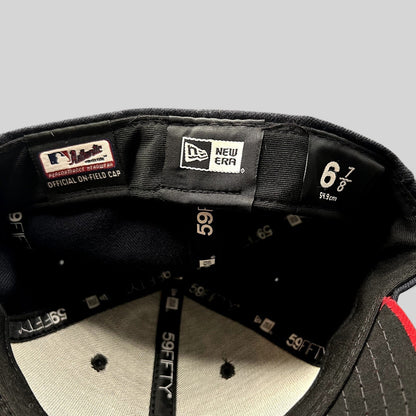 Raree Finds New Era 59FIFTY Atlanta Braves fitted hat interior showing size 6 7/8 label and MLB authentic branding