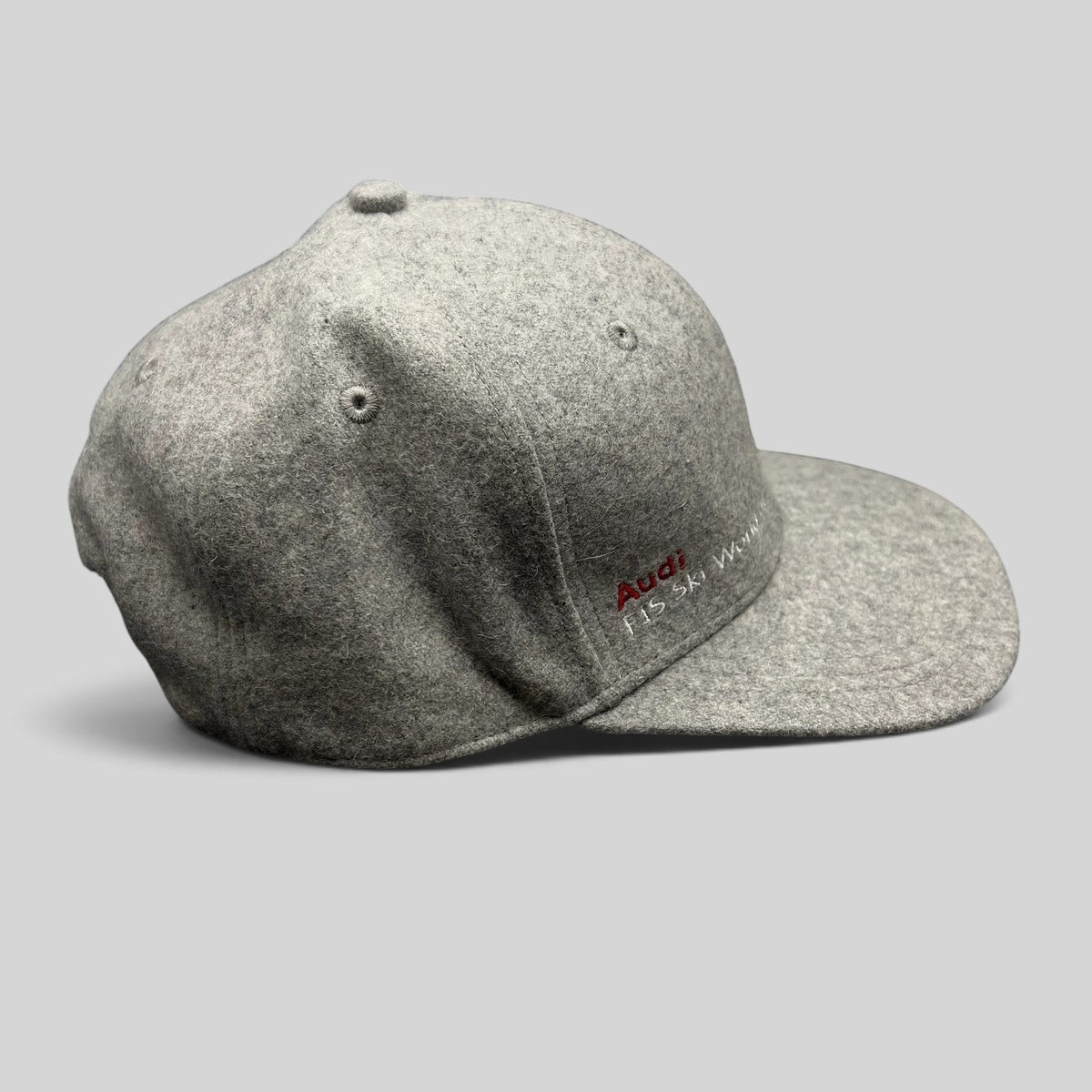 Raree Finds Audi FIS Alpine World Cup heather gray felted wool-blend snapback hat with embroidered branding