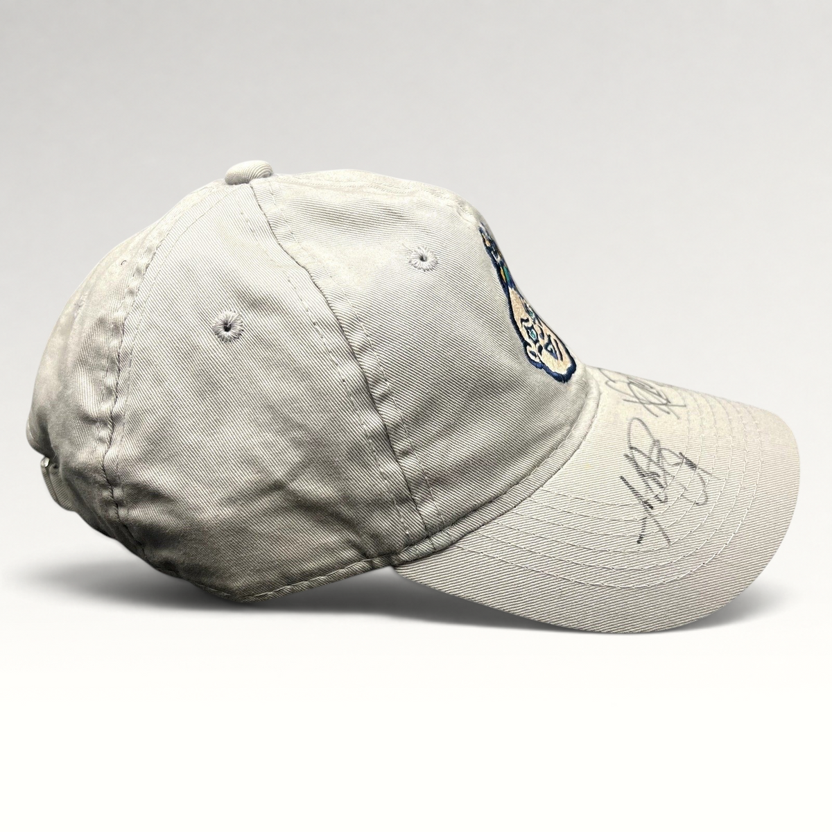 Raree Finds cream cotton New Orleans Baby Cakes strapback dad hat with player autographs on the brim