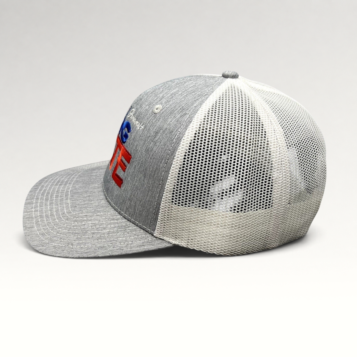 Raree Finds Nickelodeon Big Nate trucker hat with heather gray front, white mesh back, and embroidered logo.