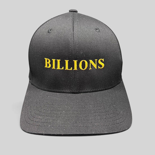 Raree Finds Billions TV show promotional black Yupoong Flexfit hat with gold embroidered logo