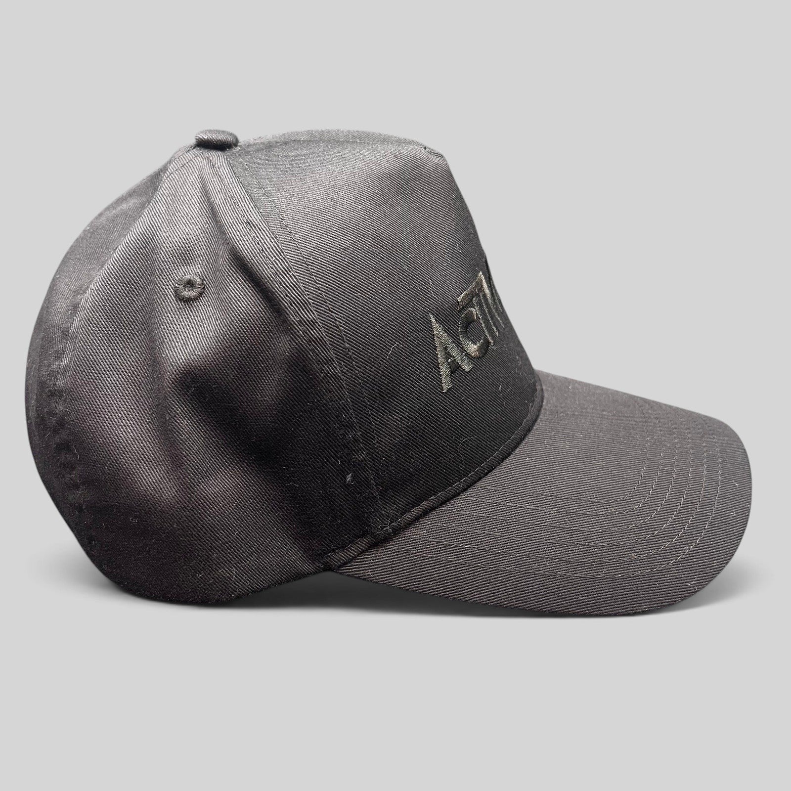 Raree Finds black Activision snapback hat with tonal embroidered logo and adjustable closure